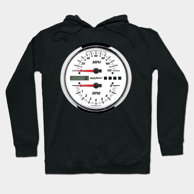 Speedometer MPH RPM Hoodie by Motor World